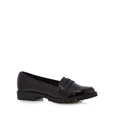 bluezoo Girl's black patent loafers